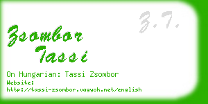 zsombor tassi business card